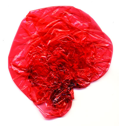 red plastic bag ball